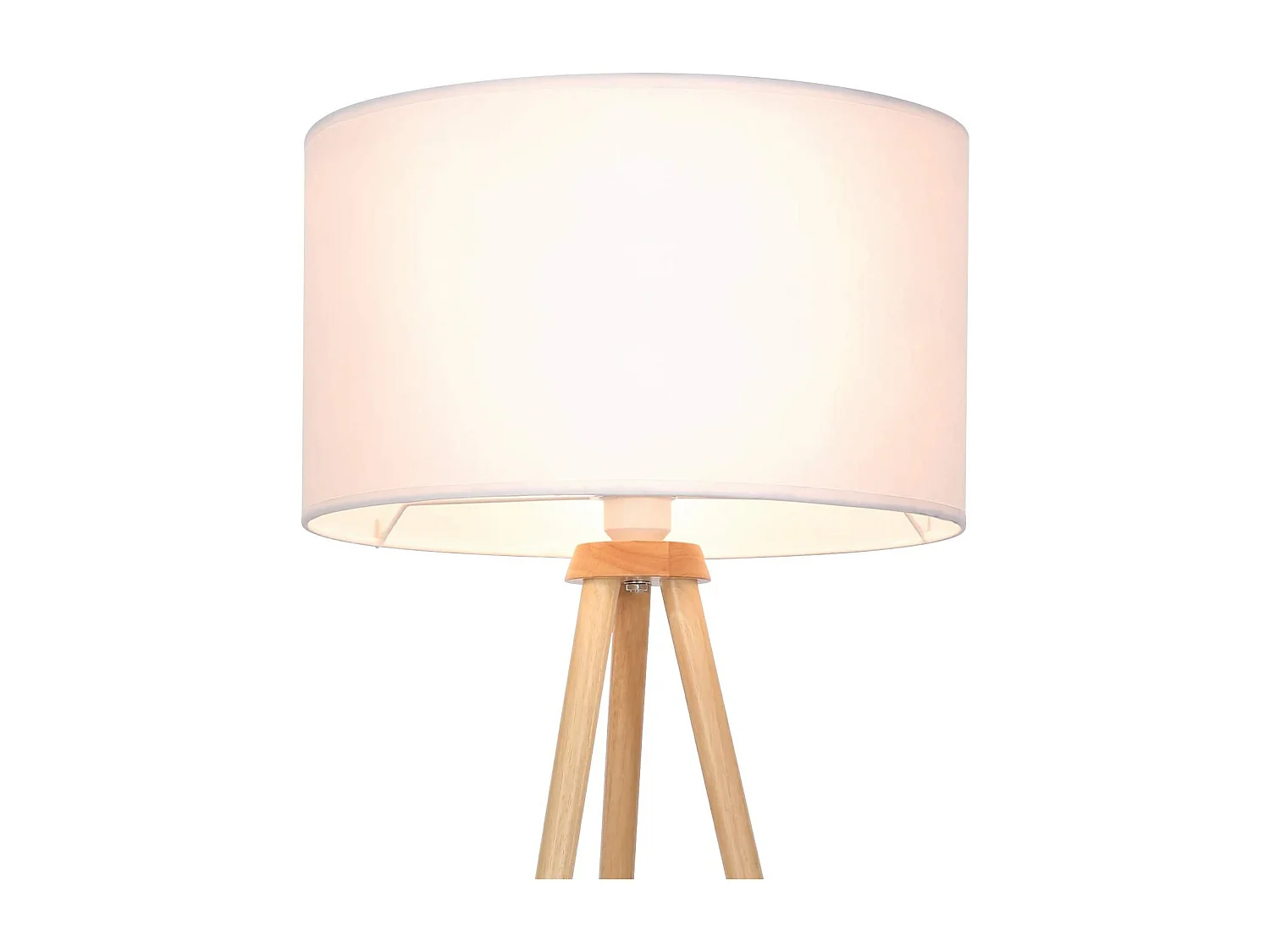 Lampadaire trépied led en bois blanche 45 x 45 x 145 cm 01_0000403