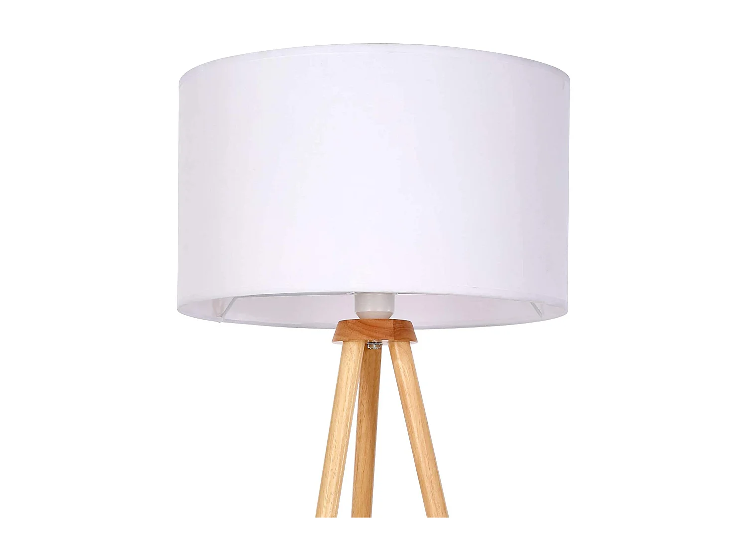Lampadaire trépied led en bois blanche 45 x 45 x 145 cm 01_0000403