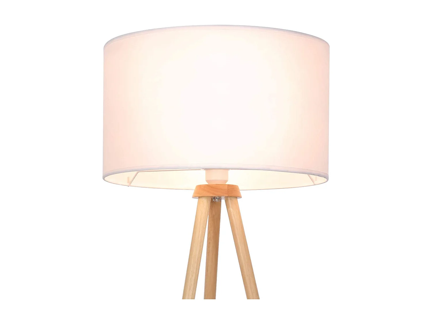Lampadaire trépied led en bois blanche 45 x 45 x 145 cm 01_0000403