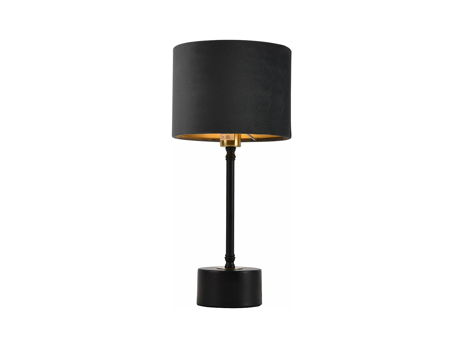 Candeeiro de mesa Candeeiro de mesa flanela metálica 39 cm preto cobre e cinza 03_0002512