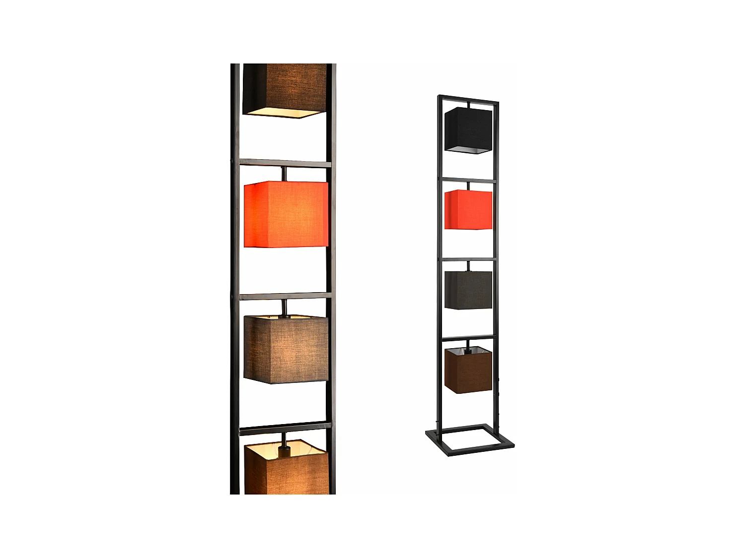 Lampadaire lampe à pied métal multicolore 29.5 x 29.5 x 146.5 cm 03_0002436