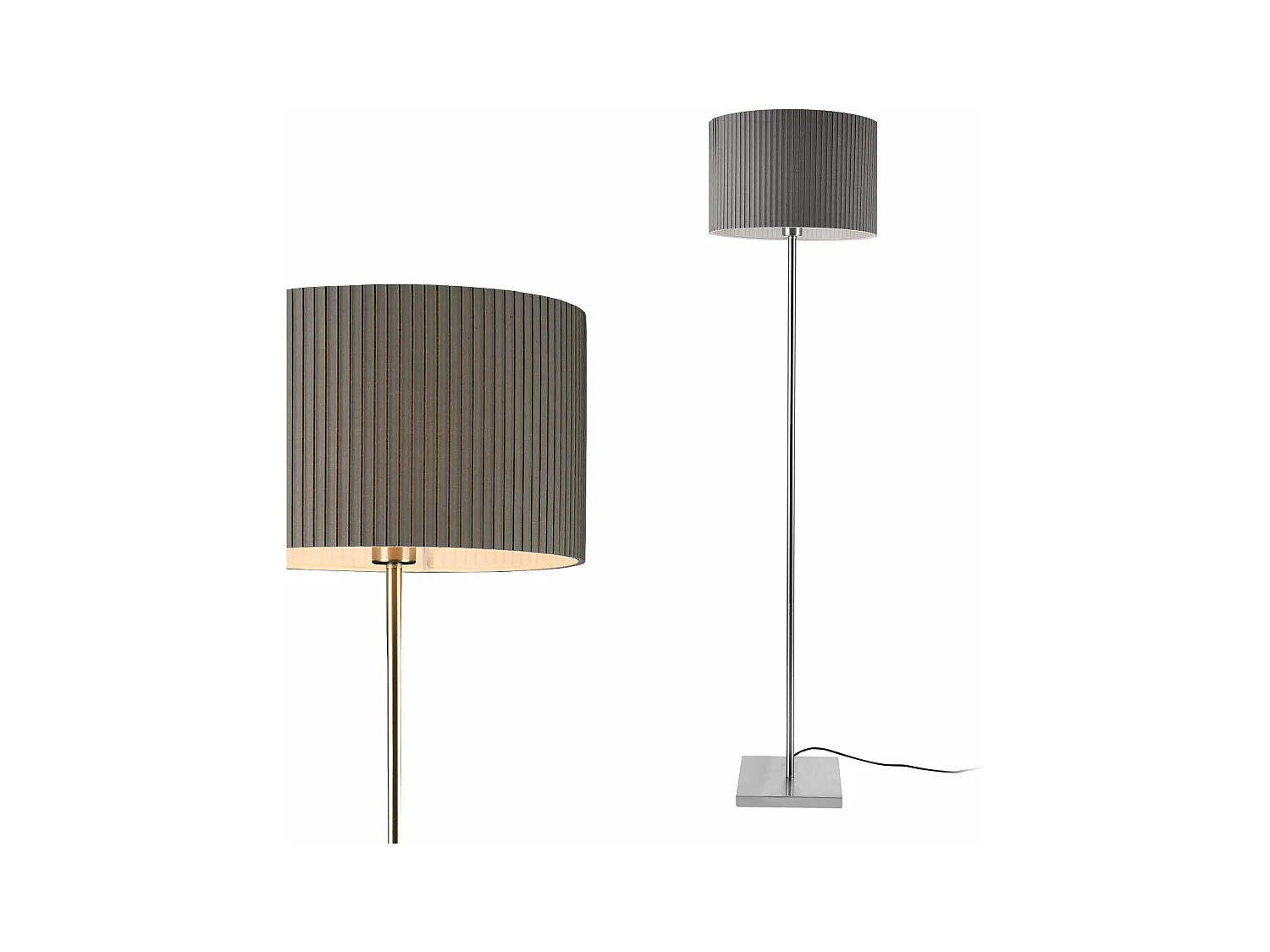 Lampadaire lampe à pied métal grise 38 x 38 x 151 cm 03_0002435