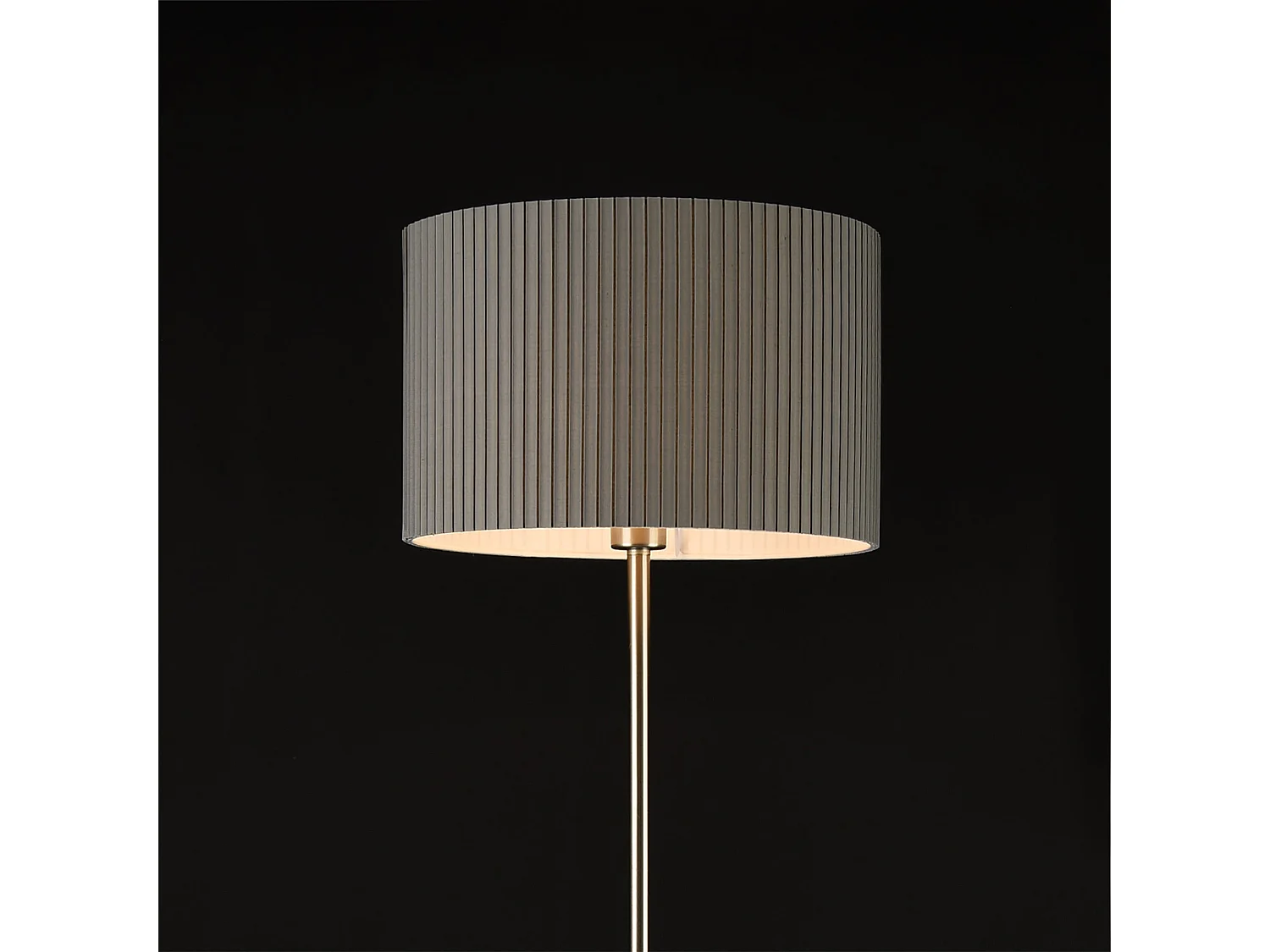 Lampada da terra piantana struttura in metallo paralume in tessuto 1 x e27 grigio 151 cm 03_0002435