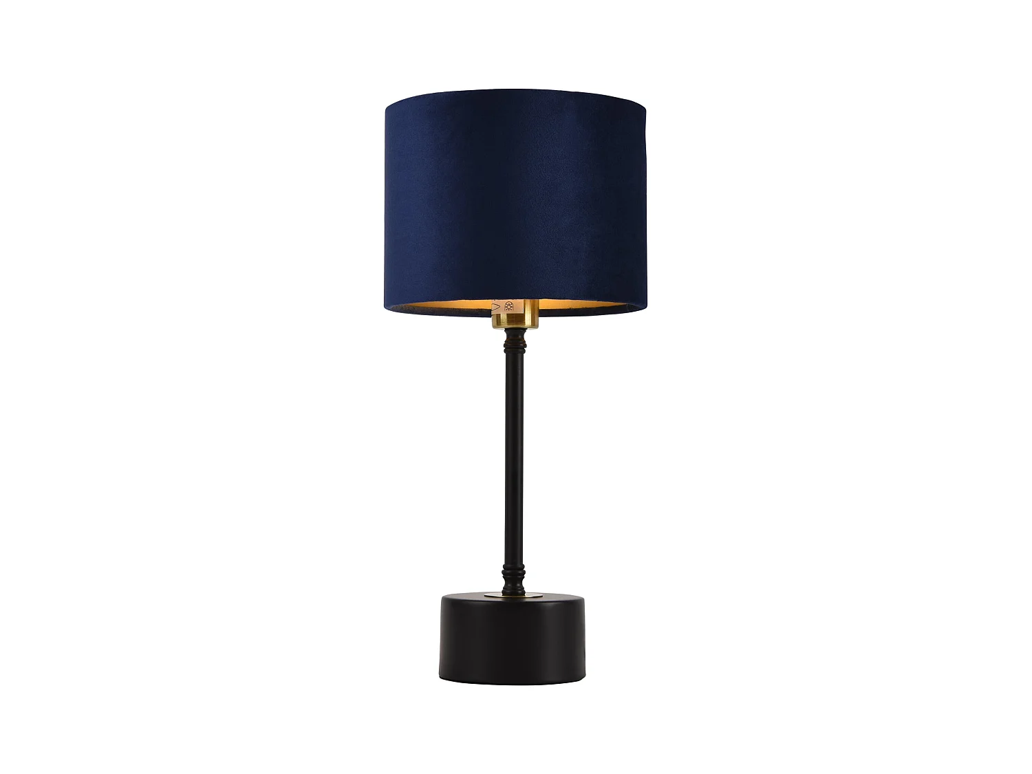 Lampada da tavolo lampada da scrivania in metallo flanella nero rame e blu E14 39 cm 03_0002511