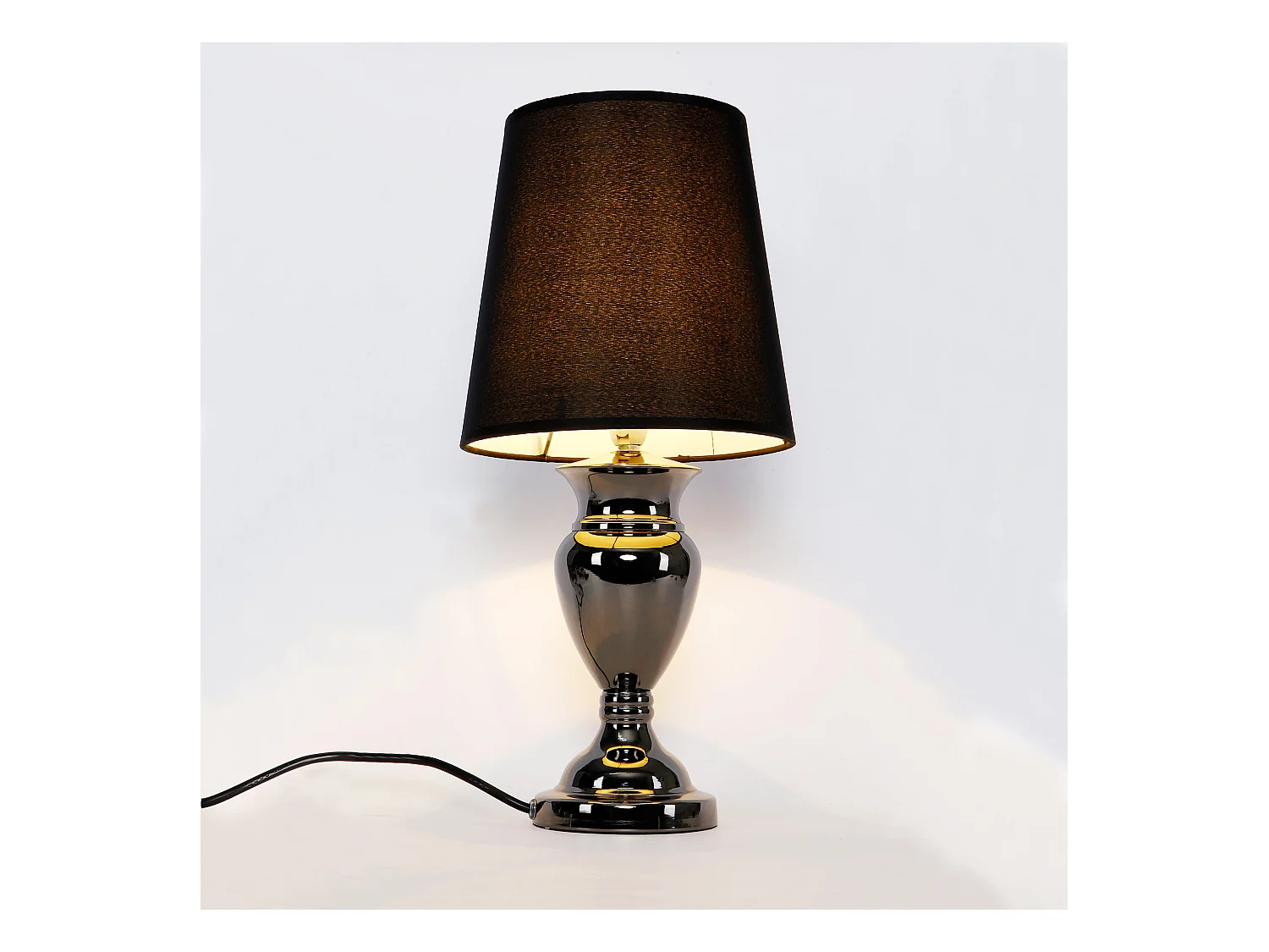 Lampe de table lampe tissu noire 22 x 22 x 48 cm 03_0002515