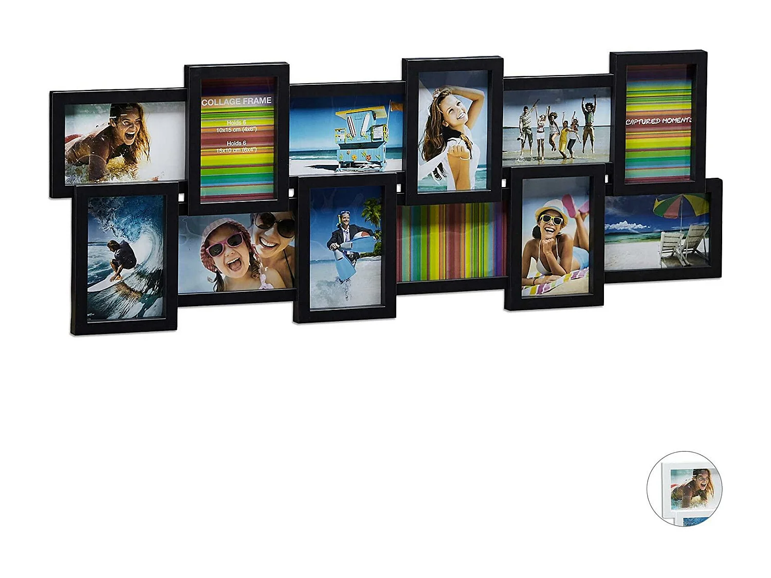 Marco de fotos para 12 fotos negro 13_0000594_2