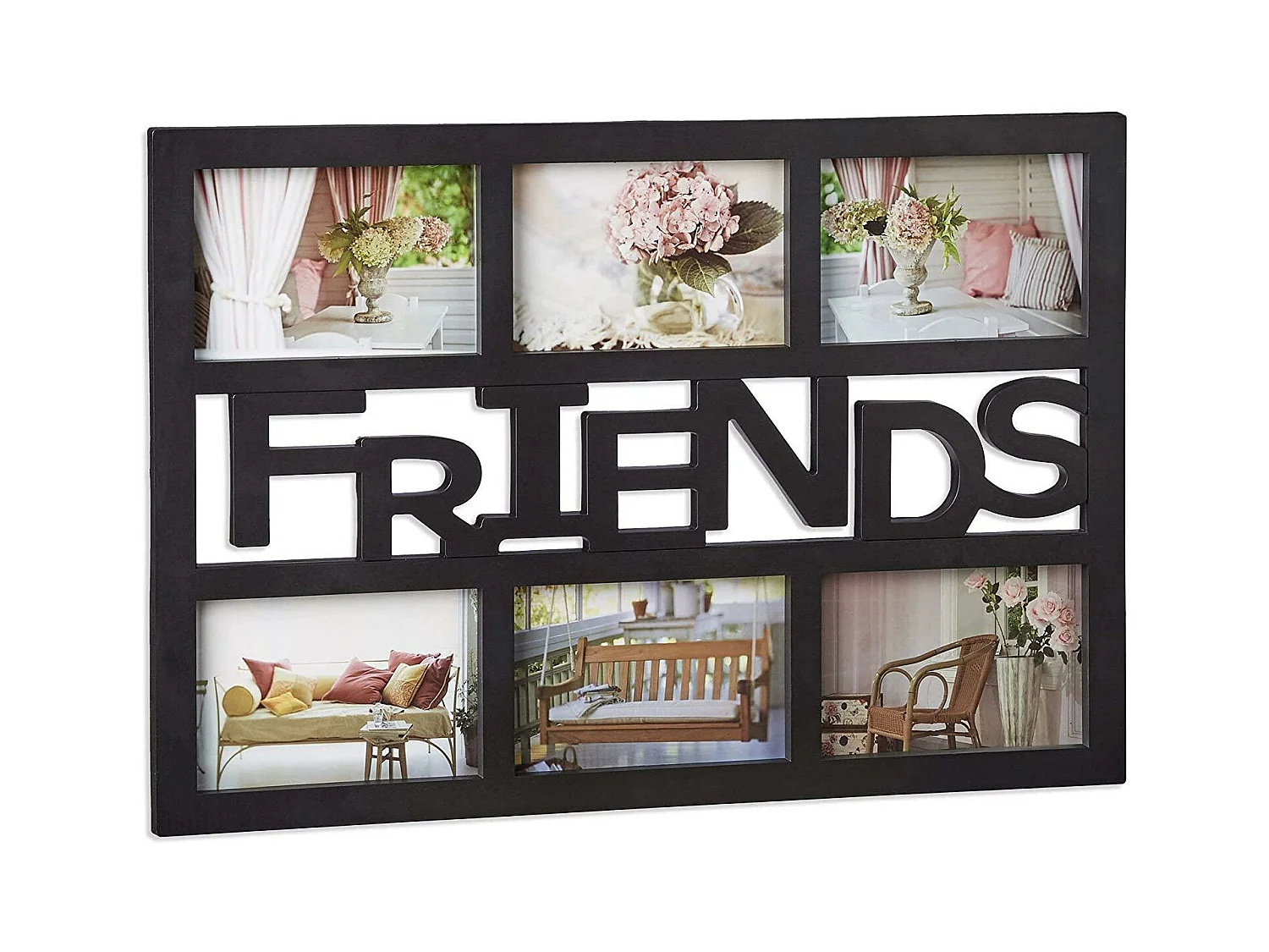 Cadre photos friends pour noire 48 x 1.5 x 33 cm 13_0000597