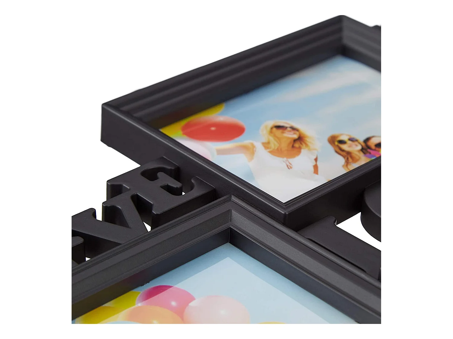 Marco Jumble 5 fotos galería pared marco pared vivir amor reír negro 13_0000598