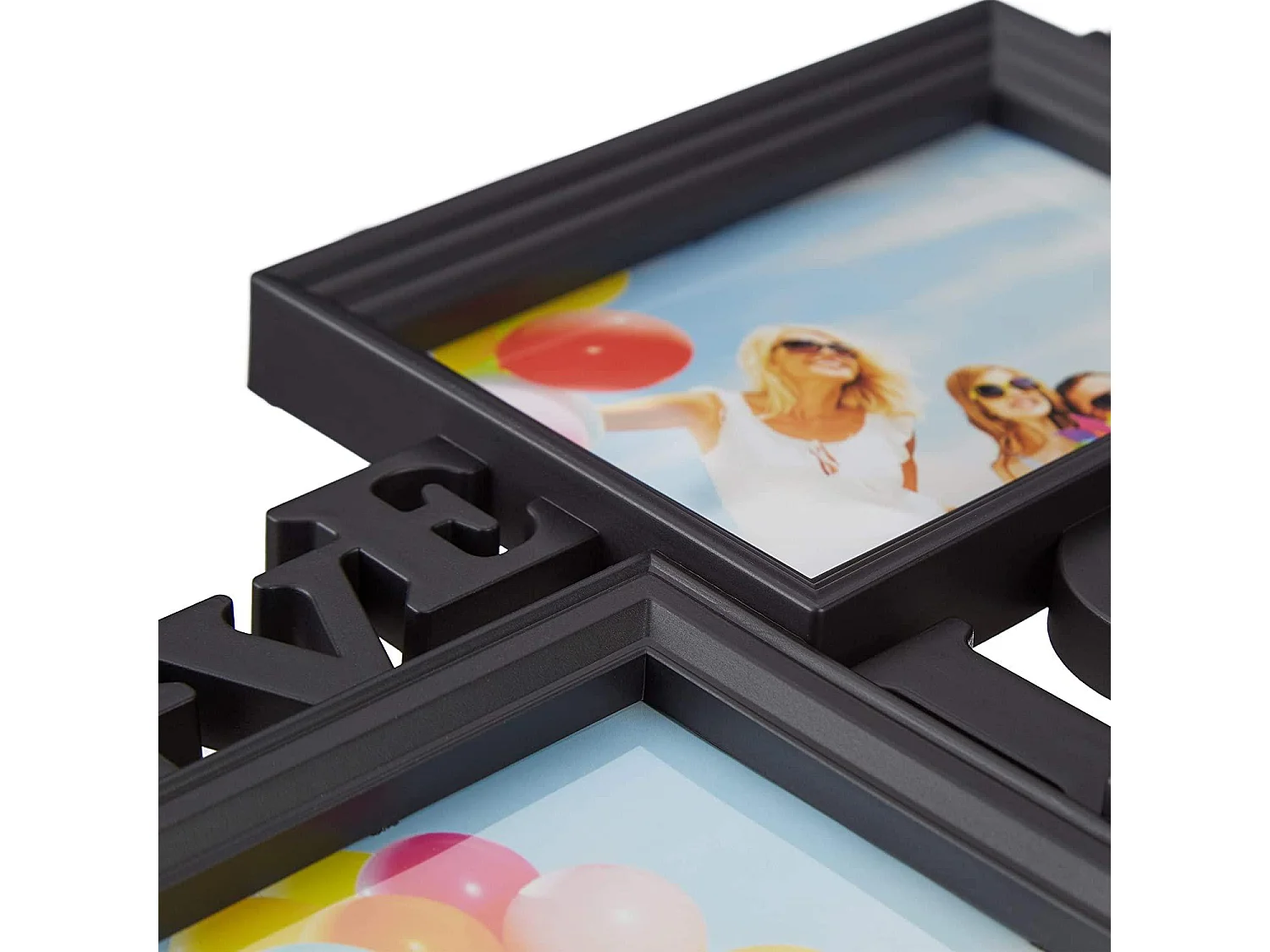 Marco Jumble 5 fotos galería pared marco pared vivir amor reír negro 13_0000598