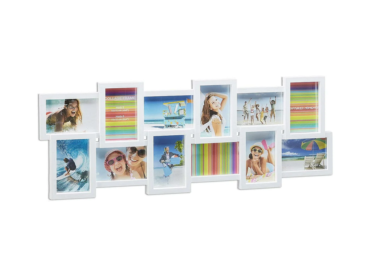 Cadre photo pour 12 blanche 81 x 2 x 30 cm 13_0000594