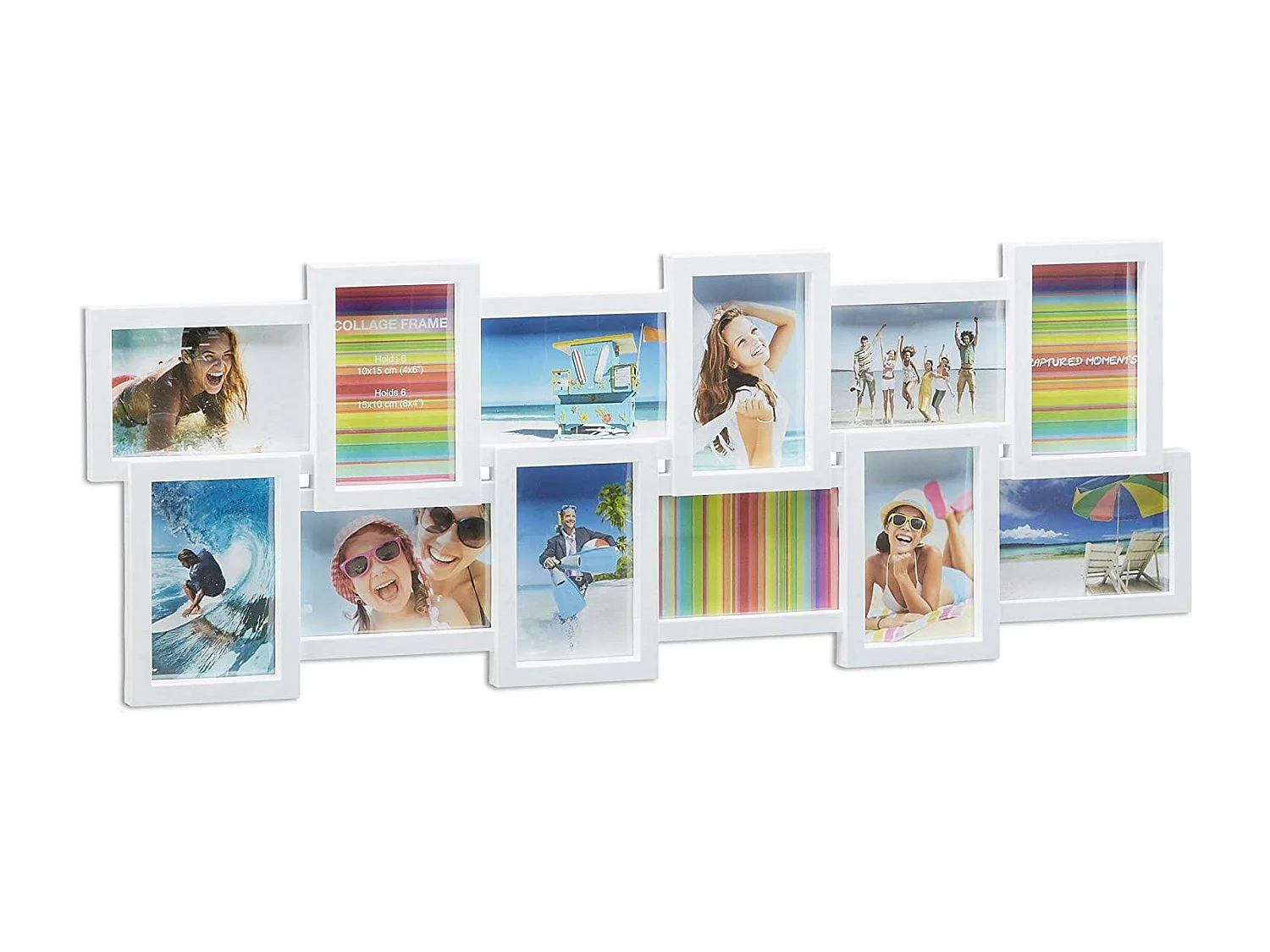 Cadre photo pour 12 blanche 81 x 2 x 30 cm 13_0000594
