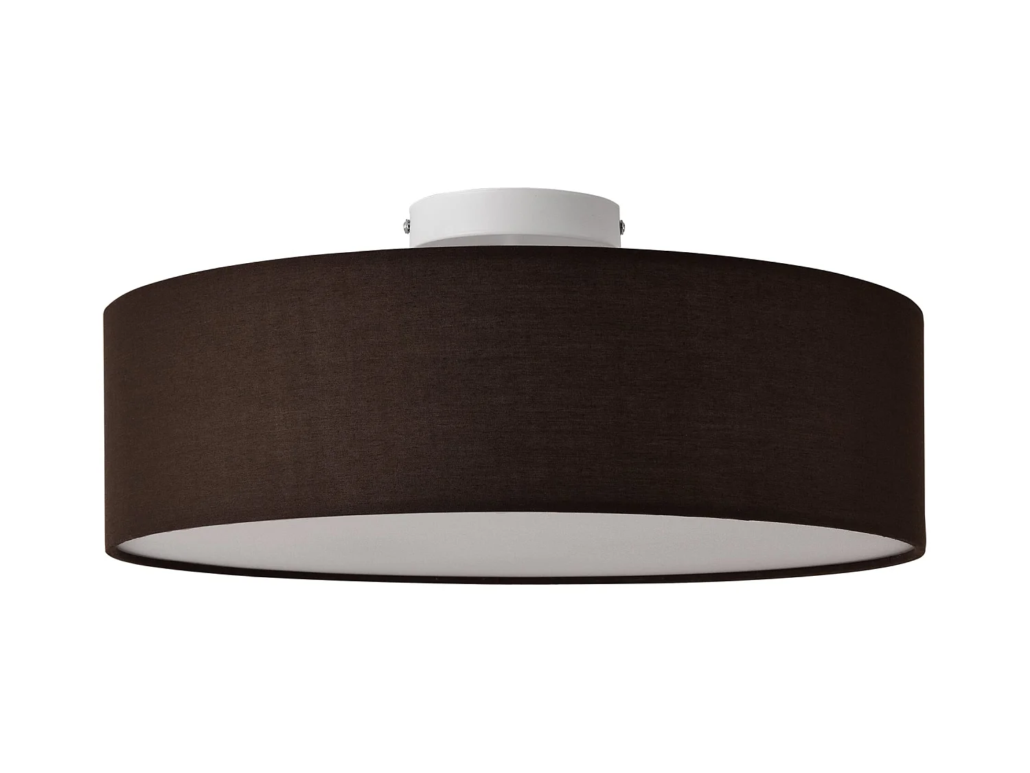 Plafonnier design lampe de plafond stylée moderne 3 douille e27 plasitque textile organza diamètre de 45 cm marron blanc 03_0005934