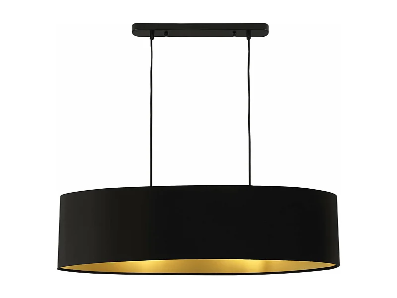 Suspension décorative luminaire applique métal et textile avec 2 douilles 78 cm 03_0003944