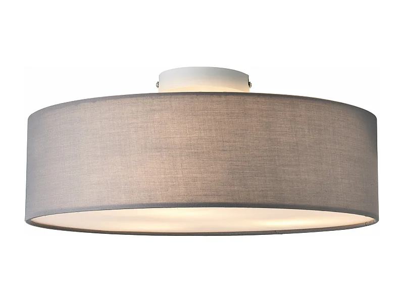 Plafonnier lampe de plafond stylée moderne 3 douille e27 plastique textile organza diamètre de 45 cm gris blanc 03_0005933