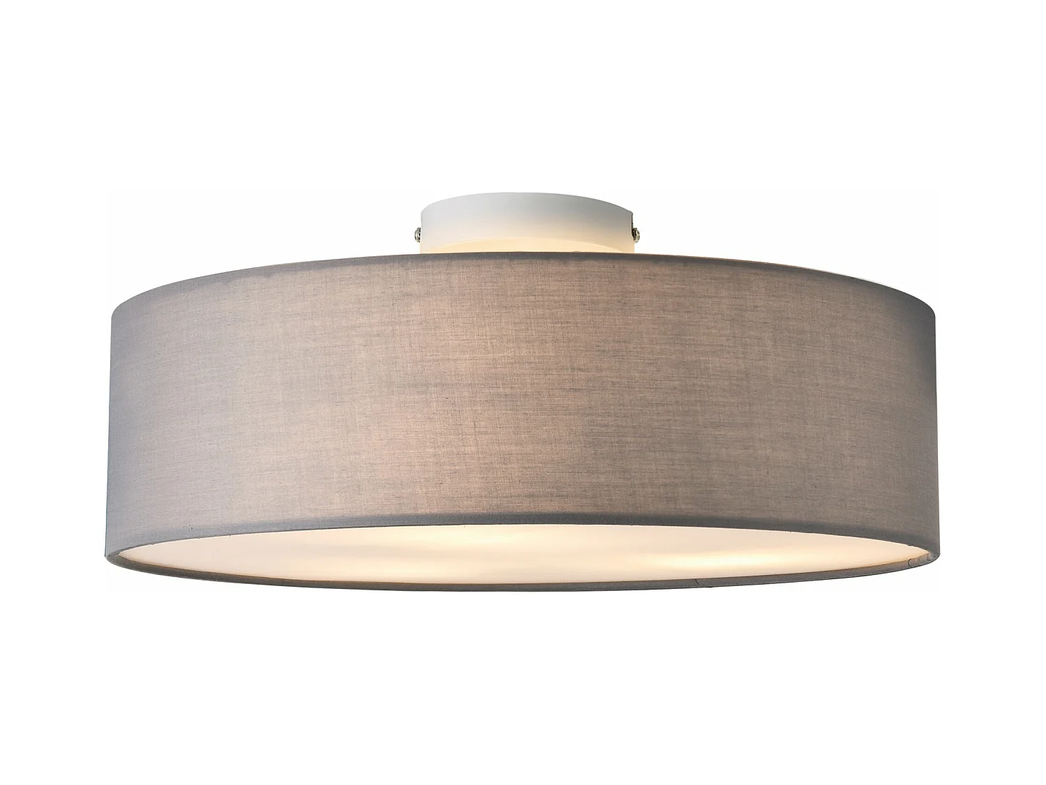 Plafonnier lampe de plafond stylée moderne 3 douille e27 plastique textile organza diamètre de 45 cm gris blanc 03_0005933