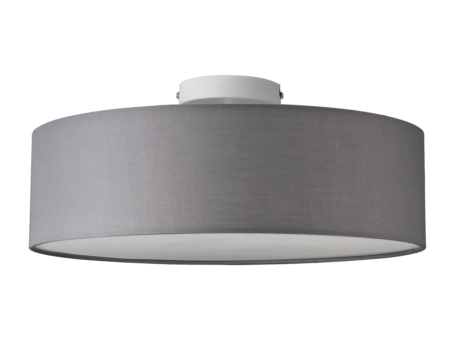Moderna ed elegante plafoniera con 3 attacchi E27 plastica tessuto organza diametro 45 cm grigio e bianco 03_0005933