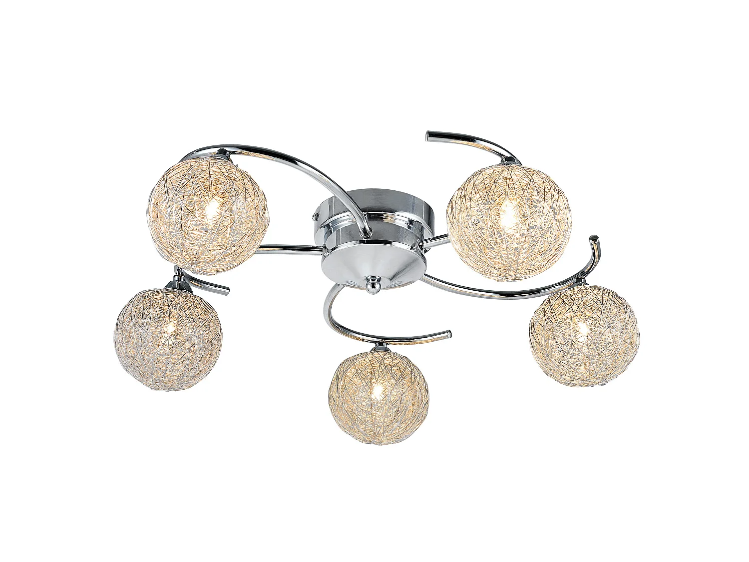 3 Lampes Suspension Industriel E27 Lustre De Plafond Cage Métal Pour