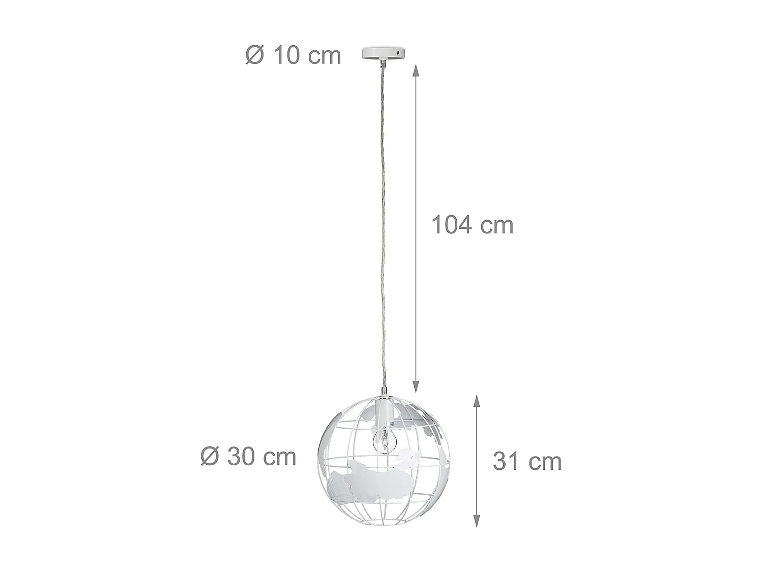 Lampe murale lampadaire décoration design à suspension abat-jour boule globe blanc 13_0001352_2