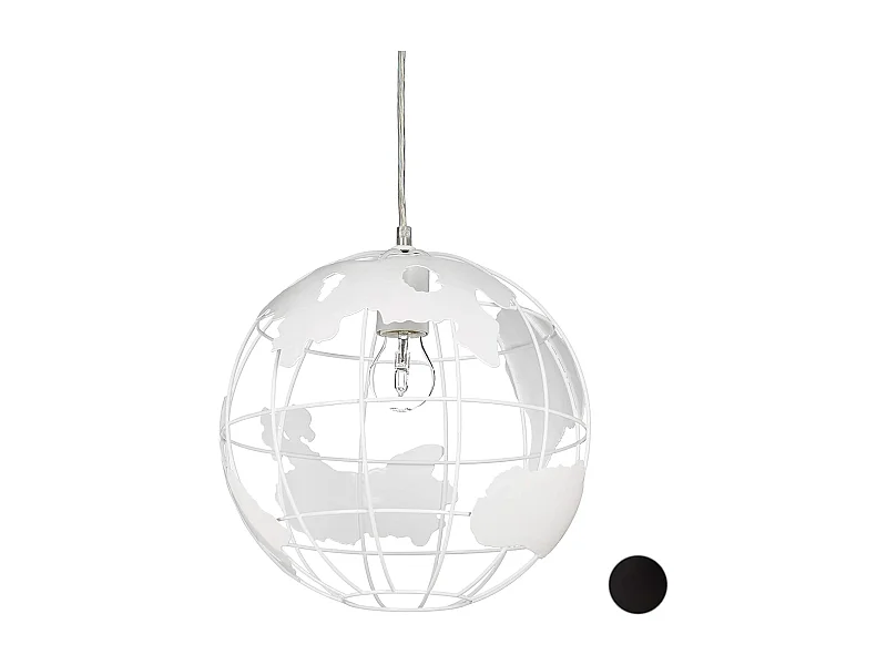 Lampe murale lampadaire décoration design à suspension abat-jour boule globe blanc 13_0001352_2