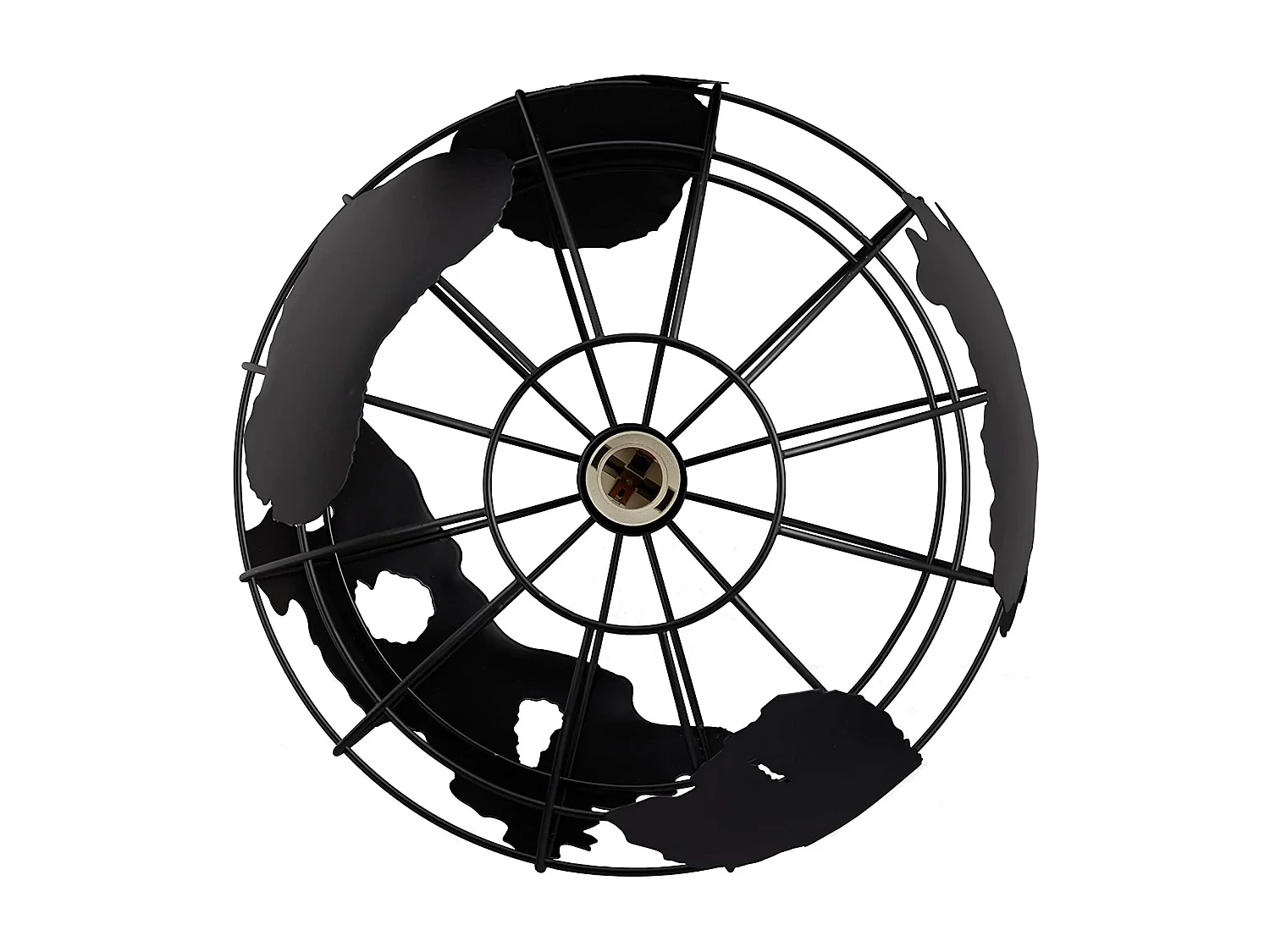 Lampe murale lampadaire décoration design à suspension abat-jour boule globe noir 13_0001352