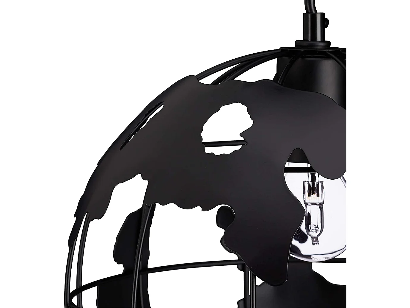 Lampe murale lampadaire décoration design à suspension abat-jour boule globe noir 13_0001352