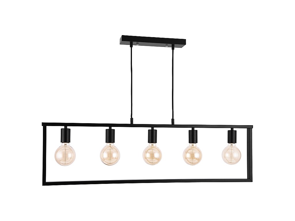 UNI Lustre Suspension 3 Lampes en Métal E27 19,5cm Noir - Cdiscount Maison