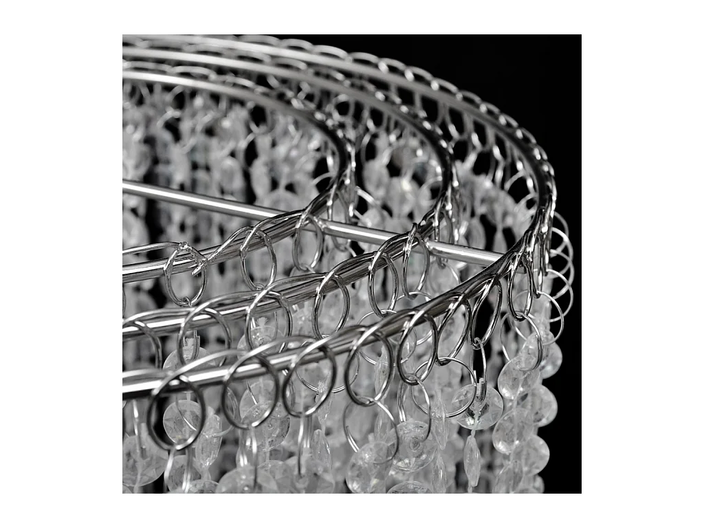 Lustre plafonnier suspendu lampe moderne cristal 70 cm blanc 2402013