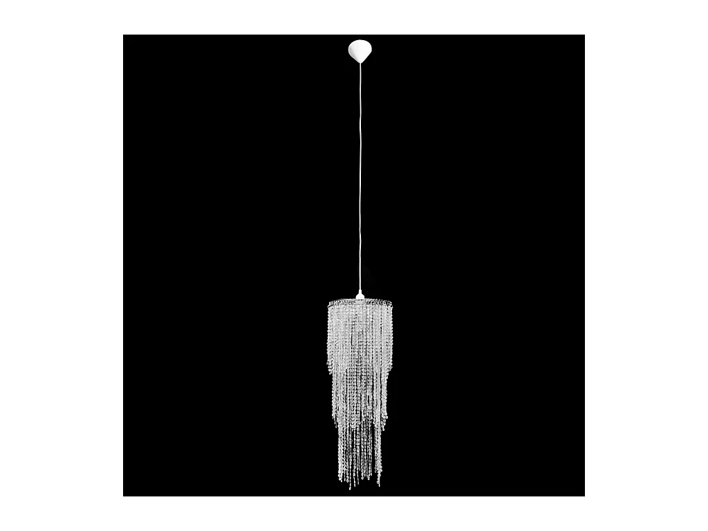 Lustre plafonnier suspendu lampe moderne cristal 70 cm blanc 2402013