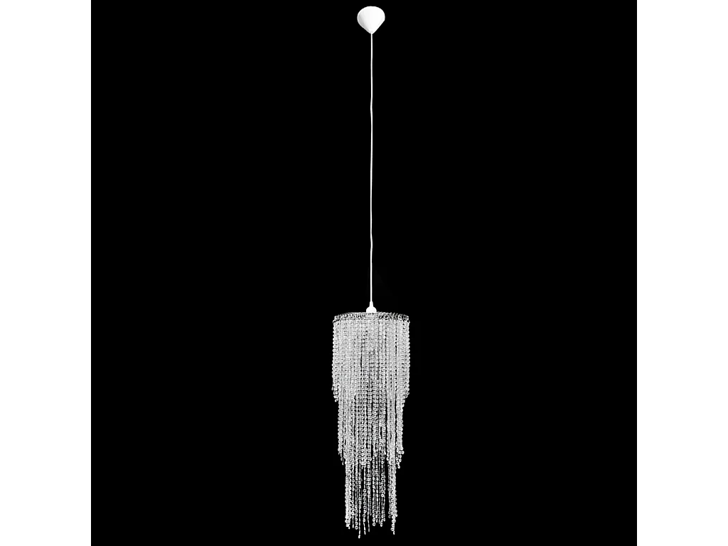 Lustre plafonnier suspendu lampe moderne cristal 70 cm blanc 2402013