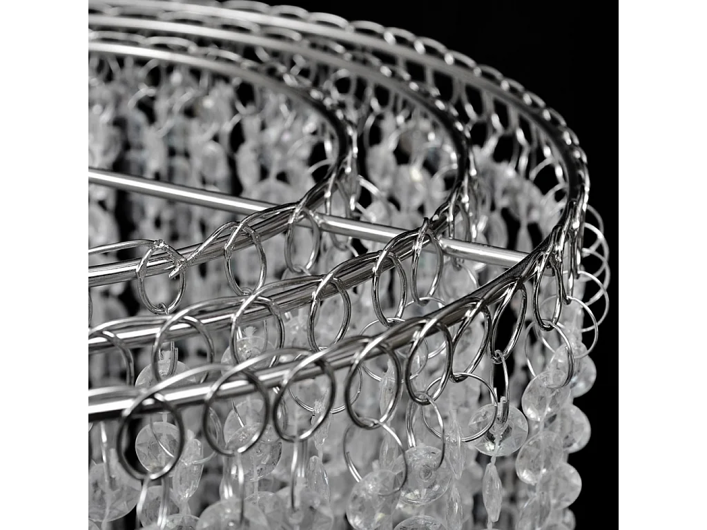 Lustre plafonnier suspendu lampe moderne cristal 70 cm blanc 2402013