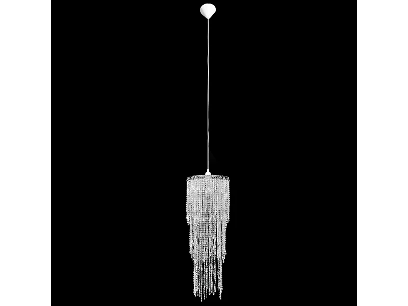 Lustre plafonnier suspendu lampe moderne cristal 70 cm blanc 2402013