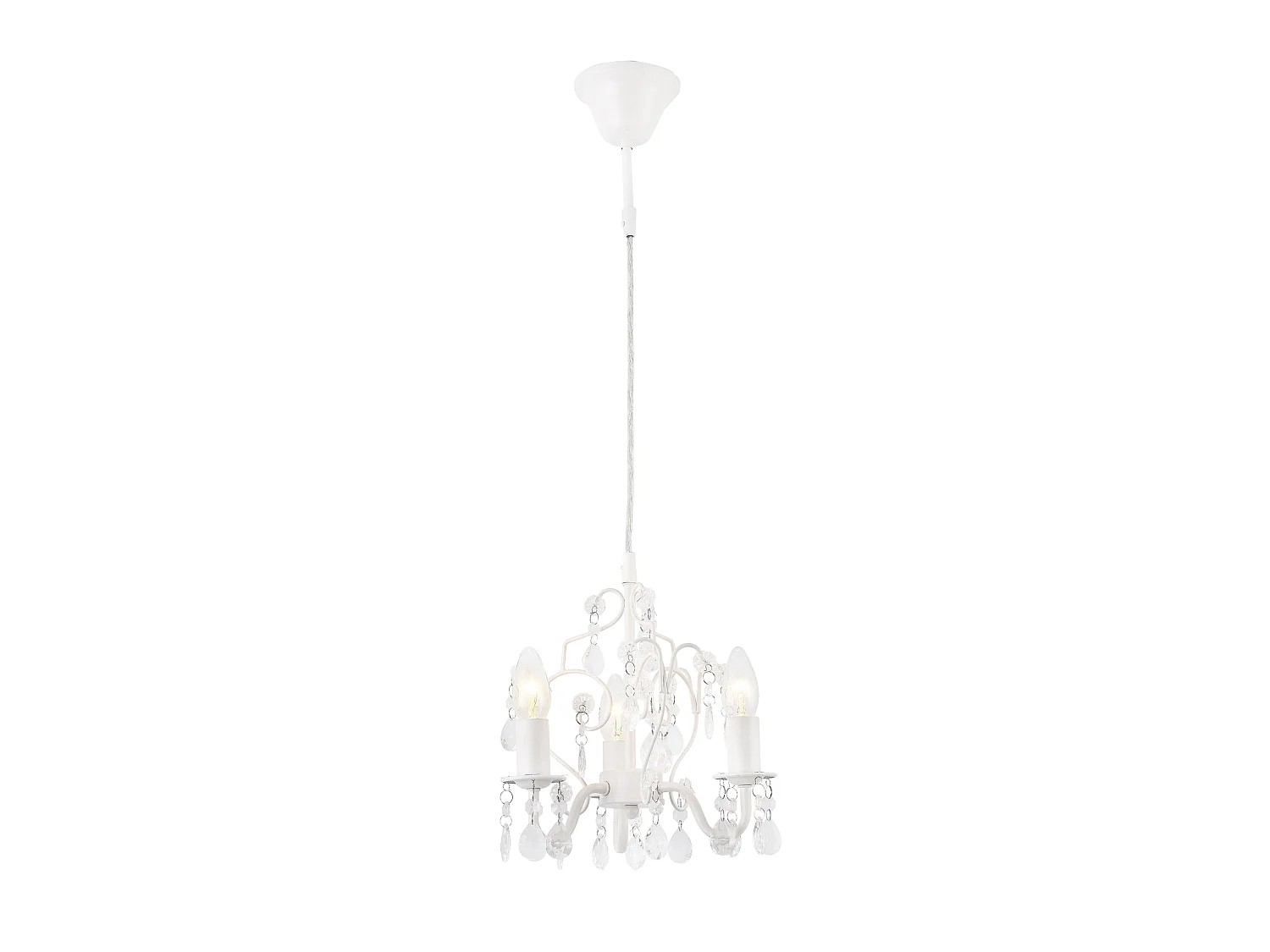 Lustre de cristal suspension cristal 40 watts métal et plastique blanc 03_0002812