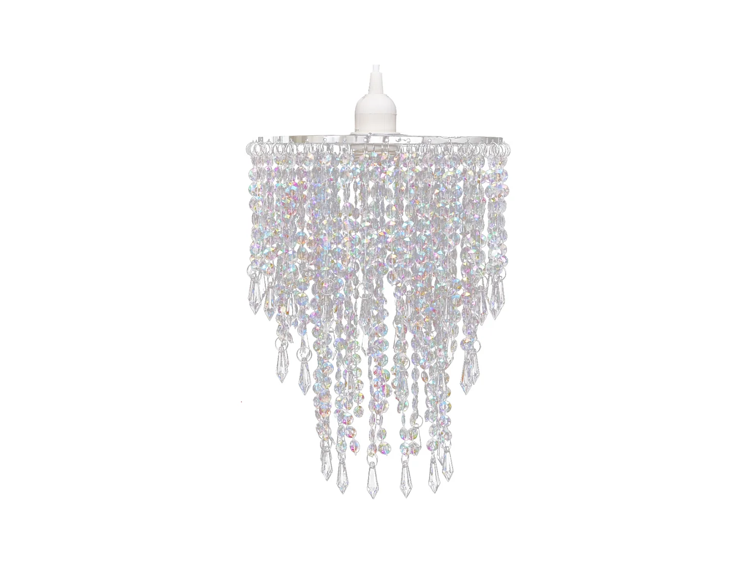 Lustre plafonnier suspendu lampe moderne cristal 30,5 cm blanc 2402012