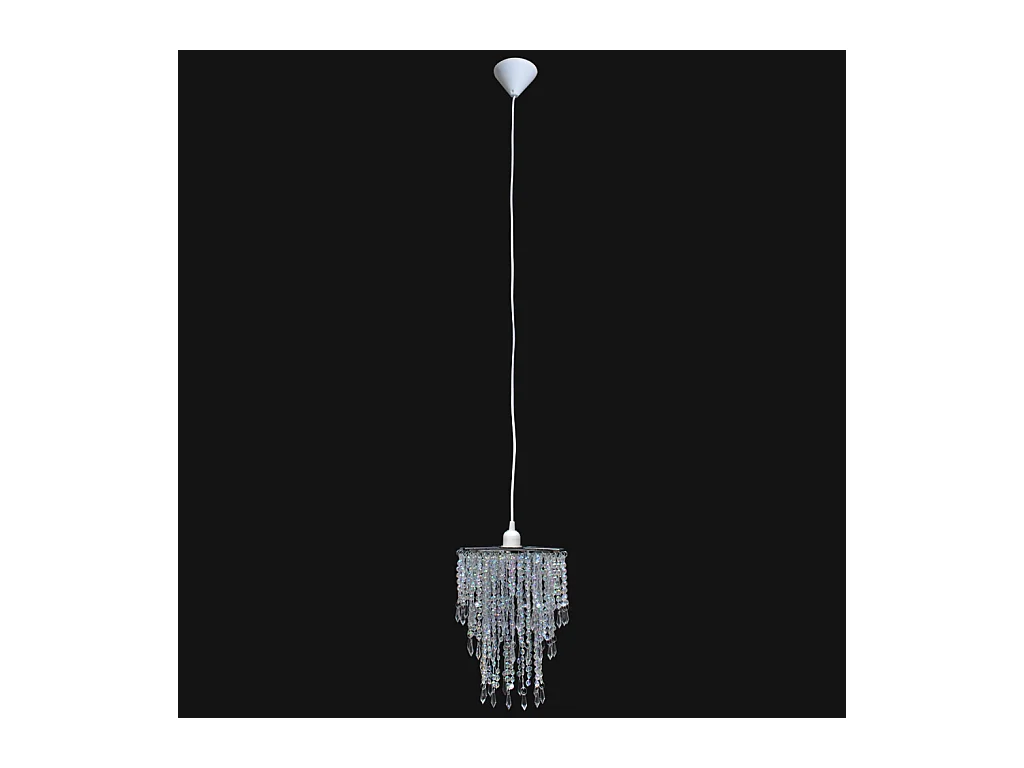 Lustre plafonnier suspendu lampe moderne cristal 30,5 cm blanc 2402012
