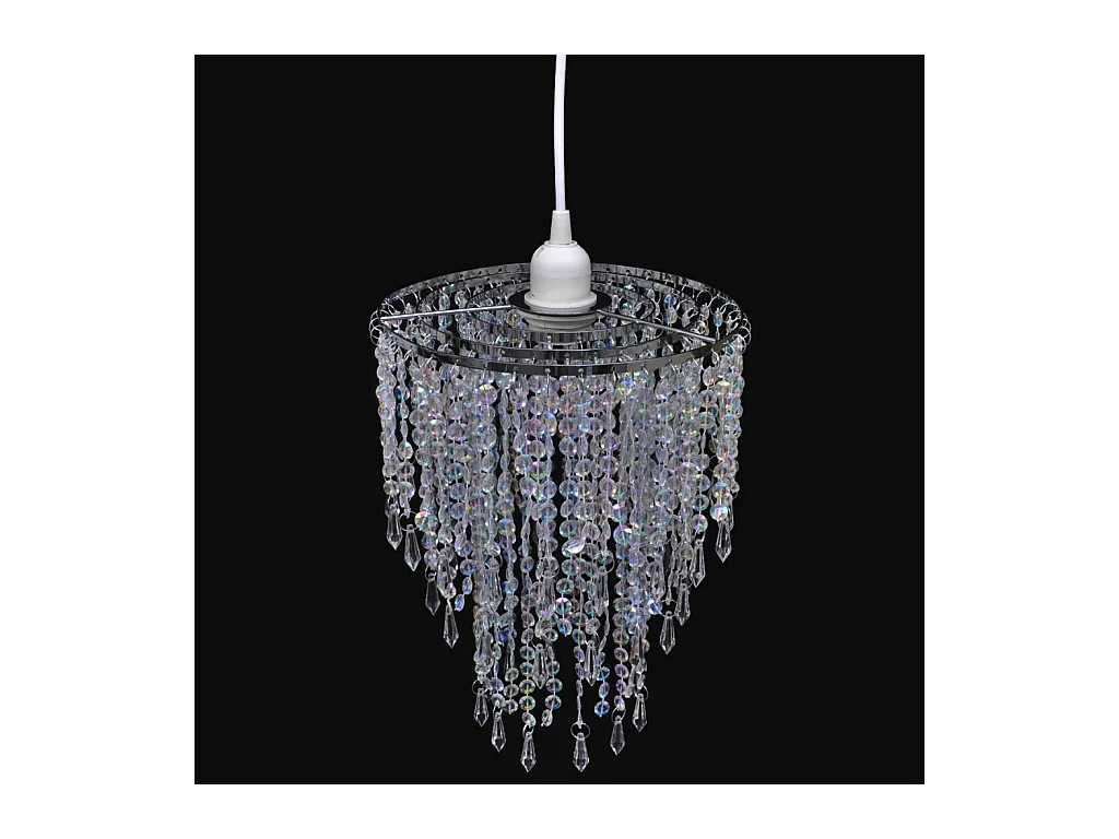 Lustre plafonnier suspendu lampe moderne cristal 30,5 cm blanc 2402012