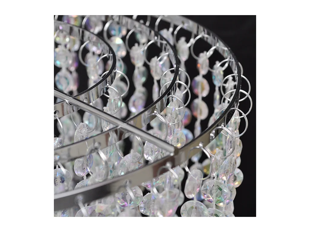 Lustre plafonnier suspendu lampe moderne cristal 30,5 cm blanc 2402012