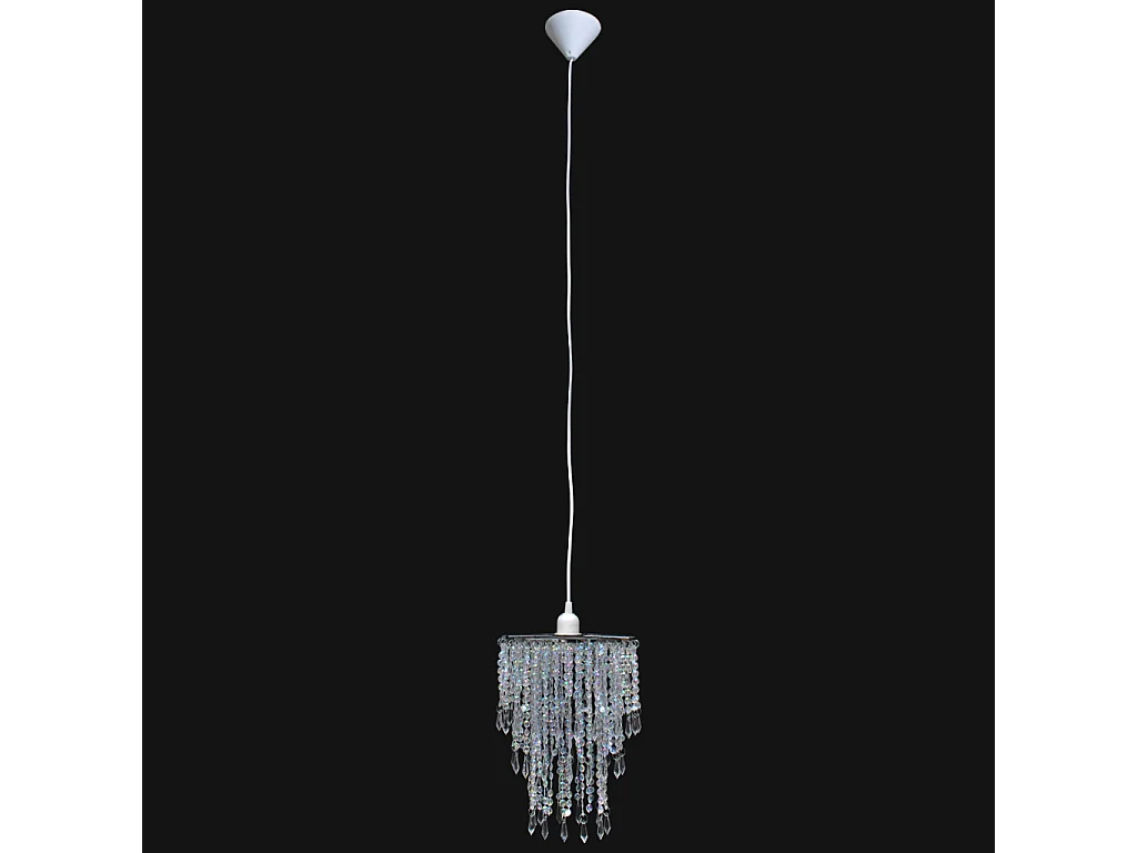 Lustre plafonnier suspendu lampe moderne cristal 30,5 cm blanc 2402012