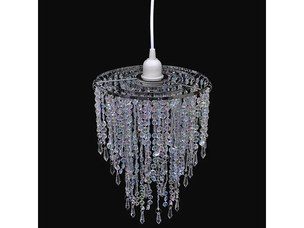 Lustre plafonnier suspendu lampe moderne cristal 30,5 cm blanc 2402012