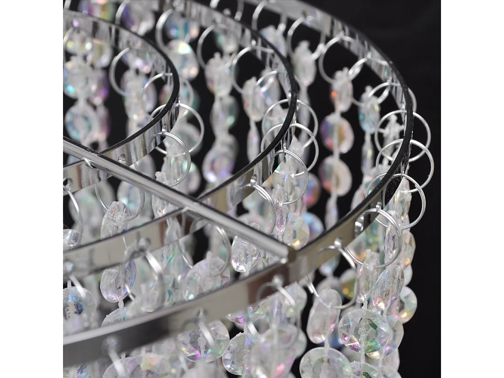 Lustre plafonnier suspendu lampe moderne cristal 30,5 cm blanc 2402012