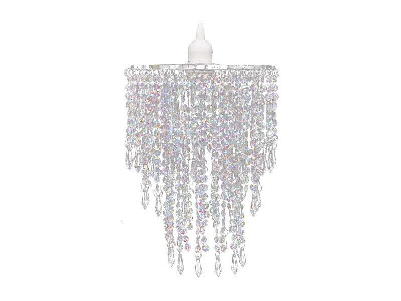 Lustre plafonnier suspendu lampe moderne cristal 30,5 cm blanc 2402012