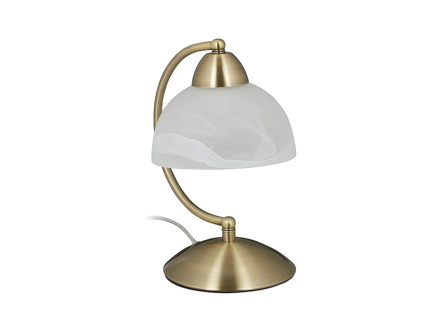 Lampe de table vintage verre opale laiton 40 watts 13_0001463