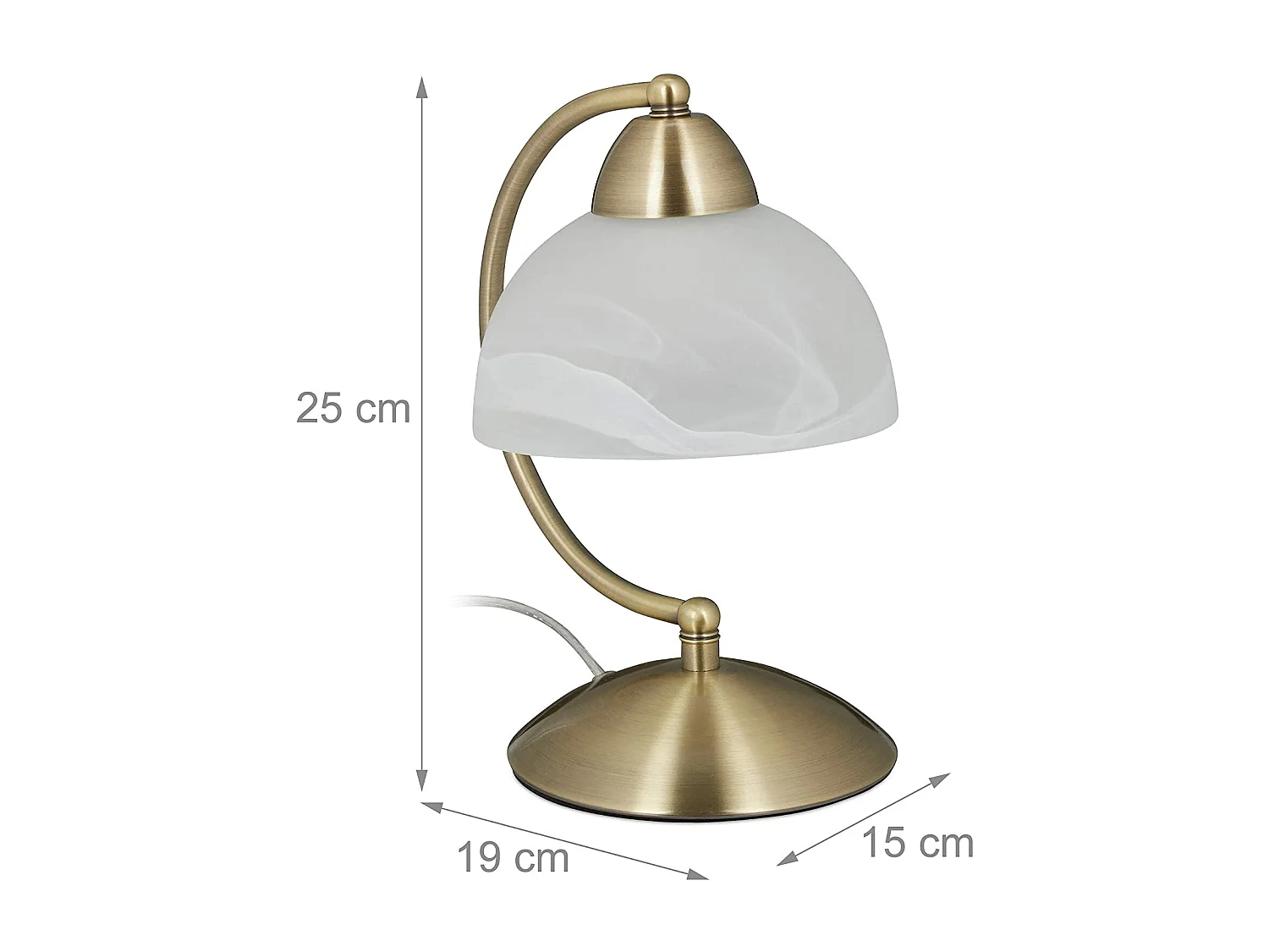 Lampe de table vintage verre opale laiton 40 watts 13_0001463