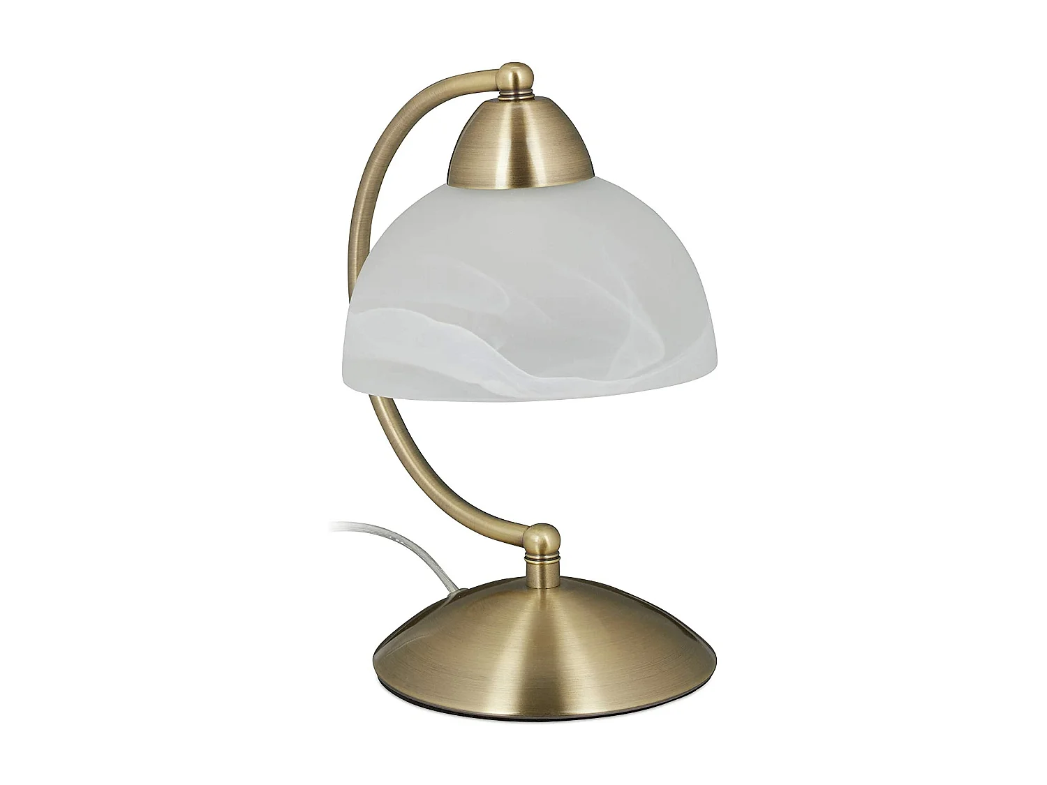 Lampe de table vintage verre opale laiton 40 watts 13_0001463