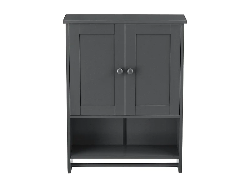 Armoire salle de bains effet bois grise 48.7 x 14.5 x 65 cm 03_0005926