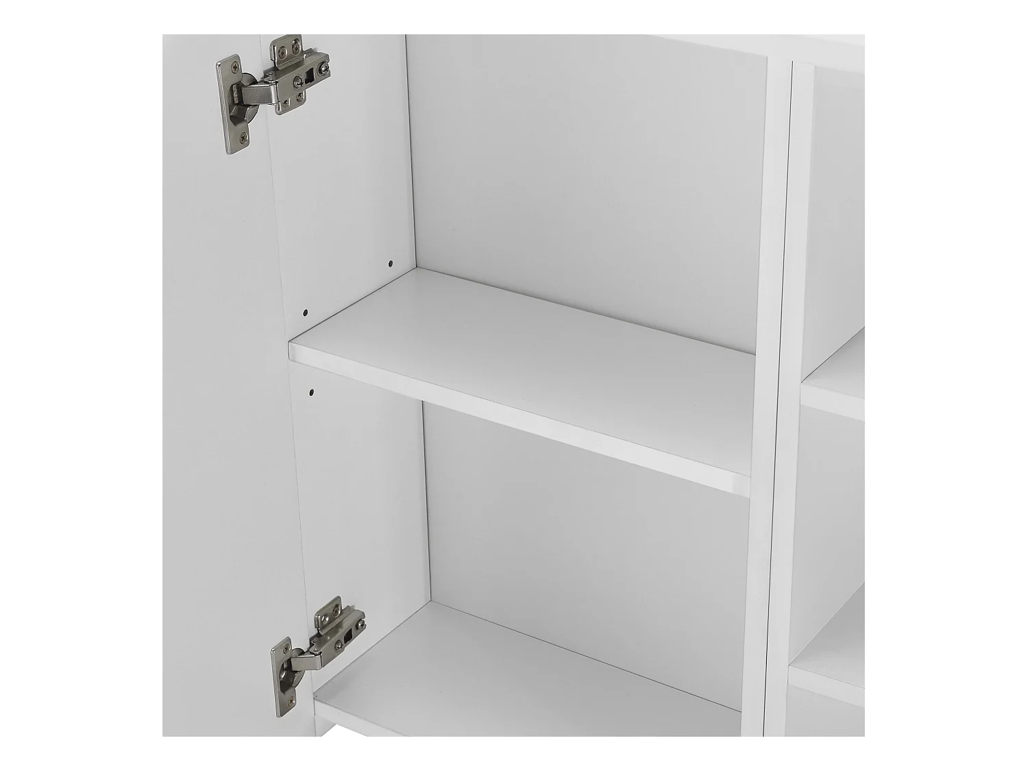 Armario de pared de diseño mueble de baño colgante puerta con espejo estantes ajustables tablero de partículas de melamina 64 x 80 x 20 cm blanco 03_0005927