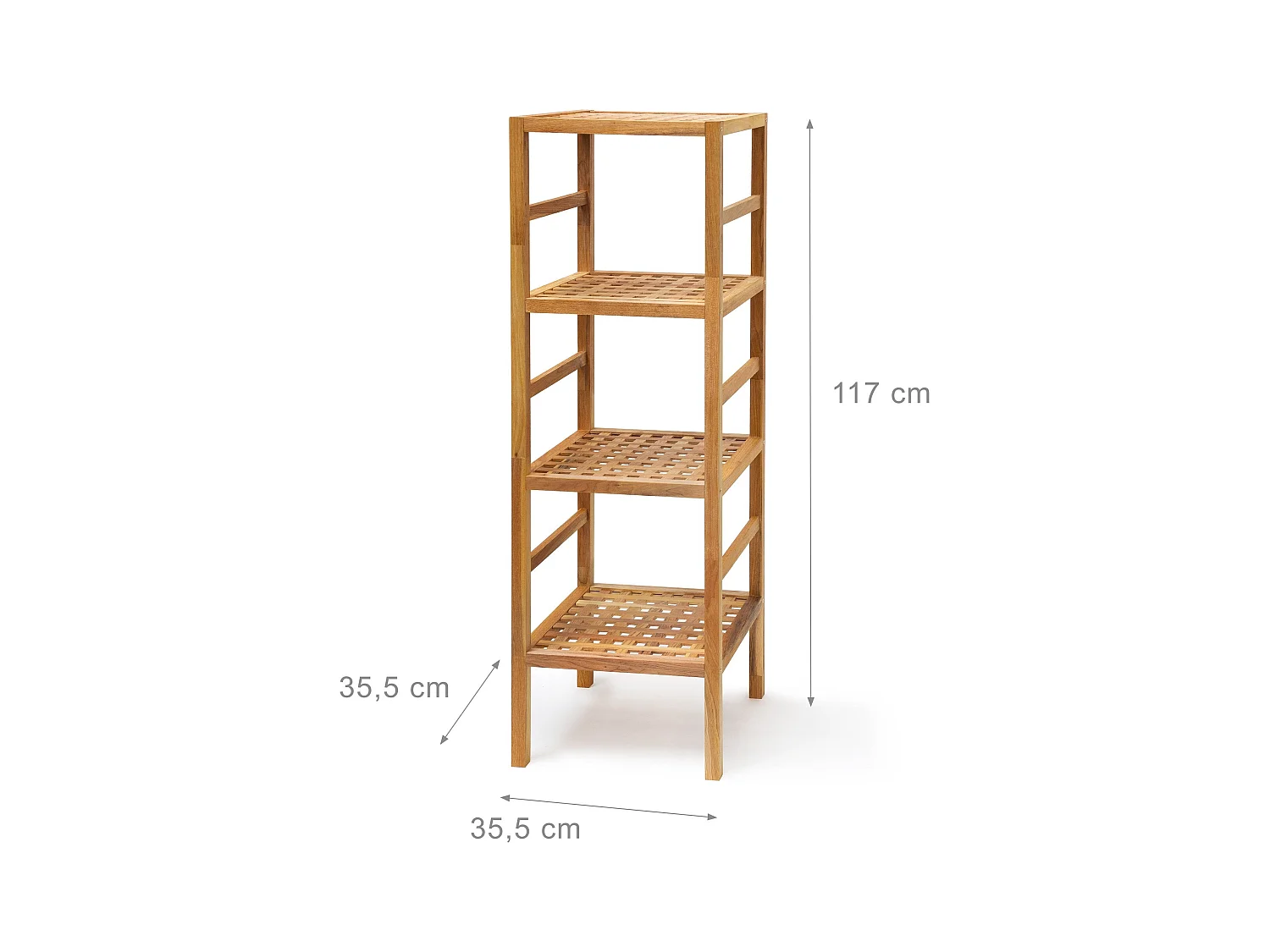 Étagère de salle de bois marron 35.5 x 35.5 x 117 cm 3213057/2