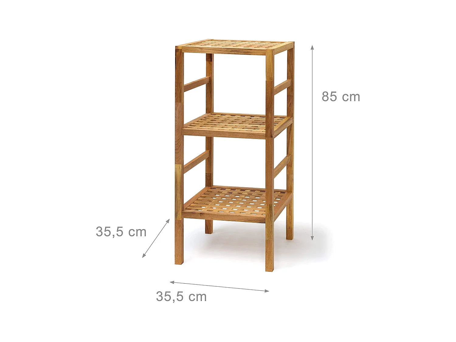 Étagère de salle de bois marron 35.5 x 35.5 x 85 cm 13_0001106