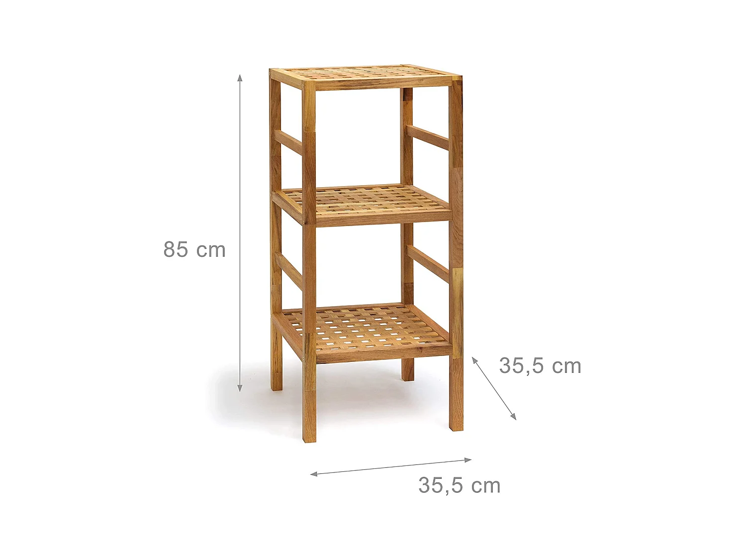 Étagère de salle de bois marron 35.5 x 35.5 x 85 cm 13_0001106