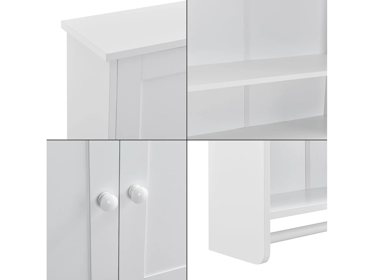 Placard mural avec porte effet bois blanche 48.7 x 14.5 x 65 cm 03_0005925