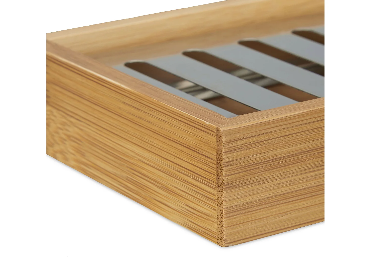 Porte-savon bambou rectangle avec bambou marron 12.5 x 10 x 3 cm 13_0002237